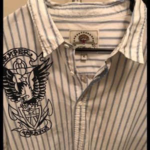Ed Hardy Short Sleeve Button Shirt XL